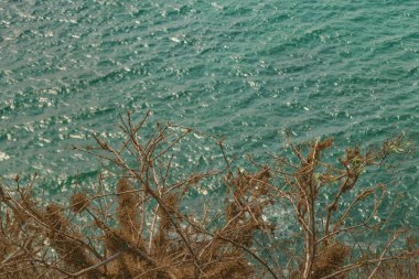 Hava deniz manzarası sahne Santa Elena Ecuador