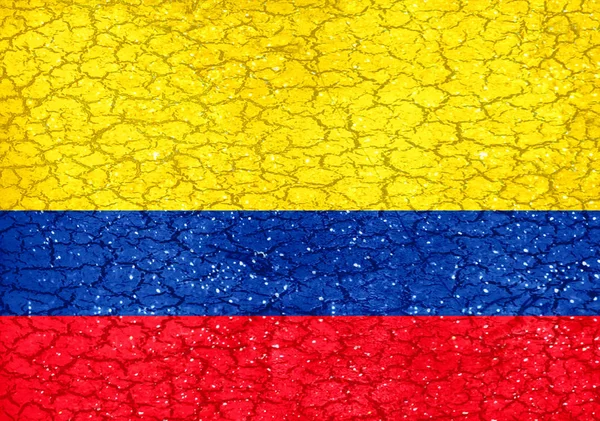 Grunge-Stil kolumbianische Nationalflagge — Stockfoto