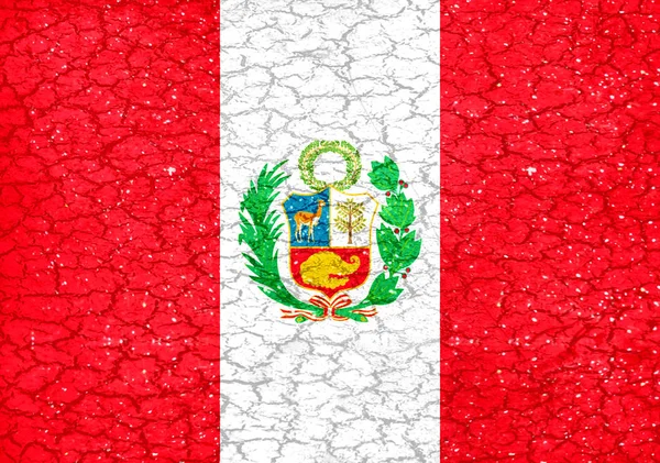 Grunge stijl Peru nationale vlag — Stockfoto