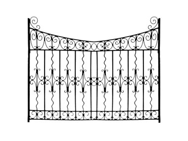 İzole demir süslü çit