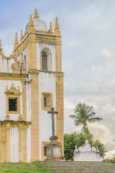 Внешний фасад Антикварная колониальная церковь Олинда Бразилия — стоковое фото