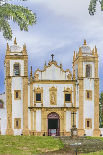 Fachada Exterior Iglesia Colonial Antigua Olinda Brasil — Foto de Stock