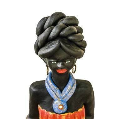 Siyah Afrika kadın heykel