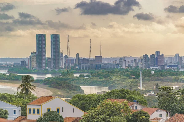 Luchtfoto van Olinda en Recife, Pernambuco Brazilië — Stockfoto