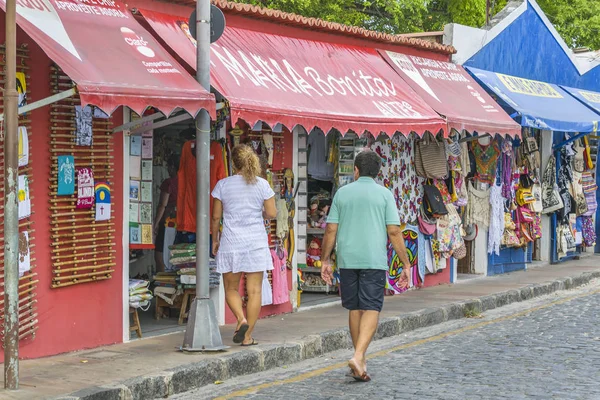Mensen op straat eerlijke Olinda, Brazilië — Stockfoto