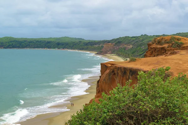 Cena aérea da paisagem marinha Pipa Brasil — Fotografia de Stock