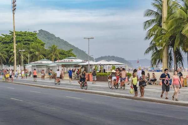 Copacabana Sidewalk Rio de Janeiro Brazil — Stok fotoğraf