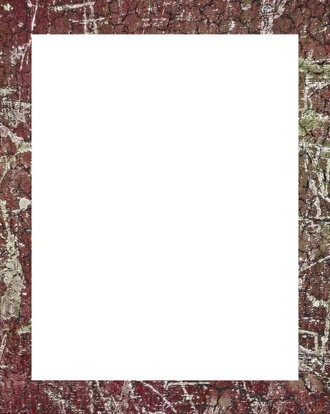 Marco blanco con bordes decorados grunge — Foto de Stock