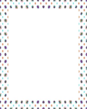 Bir şekilde dekore edilmiş kenarlıklı beyaz çerçeve