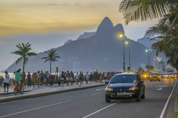 Ipanema Sidewalk Рио-де-Жанейро Бразилия — стоковое фото