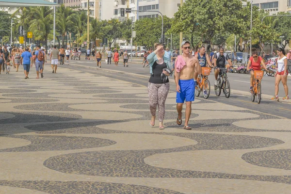 Copacabana Sidewalk Rio de Janeiro Brazil — 스톡 사진