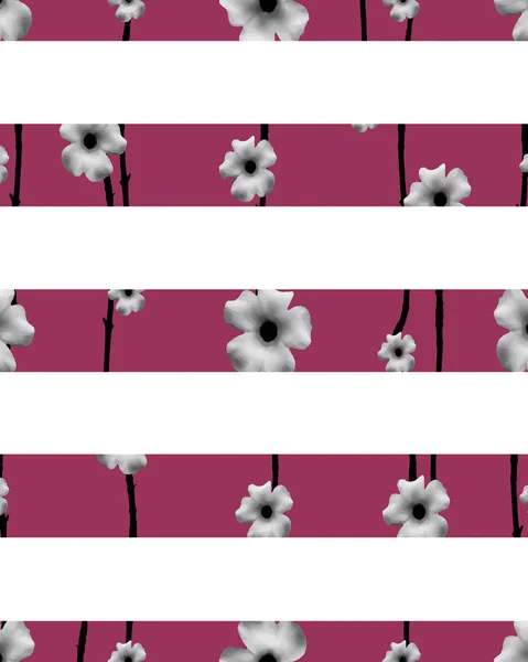 Stripes Floral Background Pattern — Stock Photo, Image