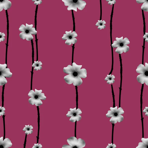 花のコラージュのパターン — ストック写真