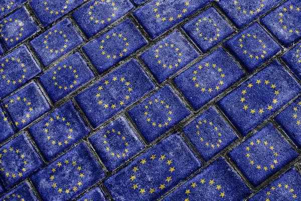 European Union Flag Urban Grunge Pattern — Stock Photo, Image