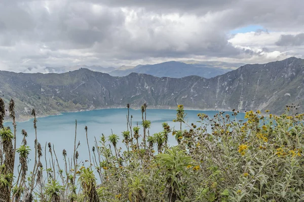 Quilotoa 湖、ラタクンガにあるエクアドル — ストック写真