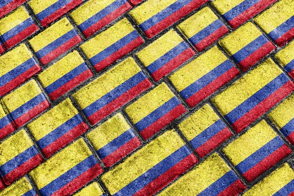 コロンビアの旗都市グランジ パターン — ストック写真