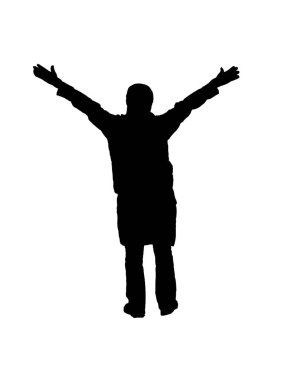 Kadının elleri ile izole