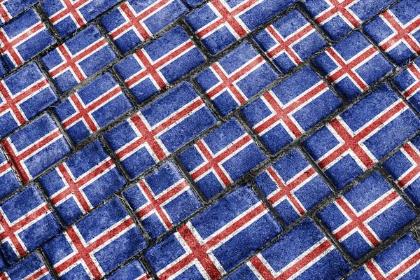 Прапор Ісландії міських гранж візерунком — стокове фото