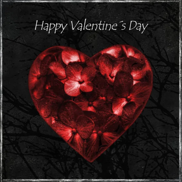 Tmavý elegantní Valentine den plakát — Stock fotografie