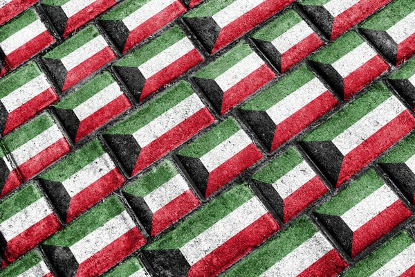 Bandera de Kuwait Patrón Grunge Urbano — Foto de Stock