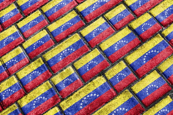 Venezuelas flagga Urban Grunge mönster — Stockfoto