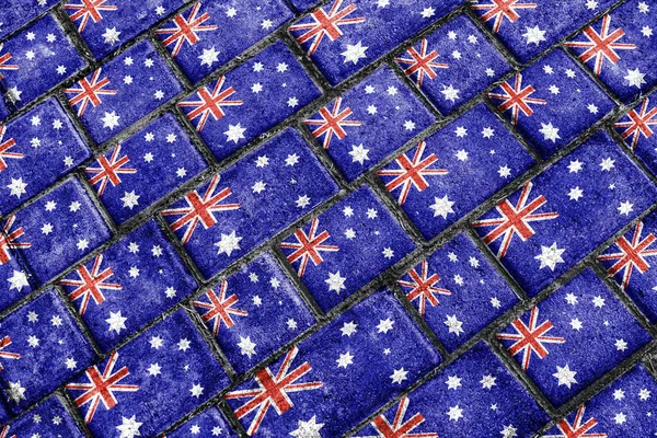 Ausztrália zászló városi Grunge minta — Stock Fotó