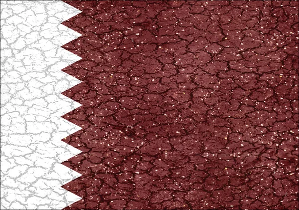 Grunge stijl Qatar nationale vlag — Stockfoto