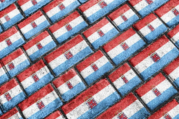 Luxemburgoflagget Urban Grunge Pattern – stockfoto