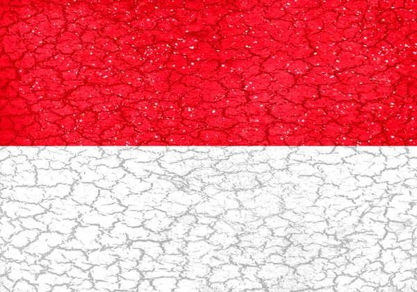 Grunge Style Indonesian National Flag — Stock Photo, Image
