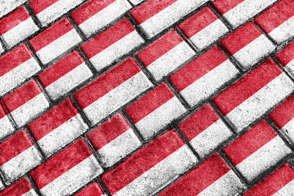 Urbanes Grunge-Muster unter indonesischer Flagge — Stockfoto