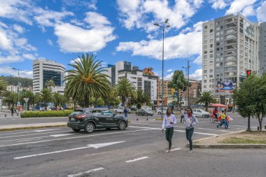 Modern kentsel olay yerinde Quito, Ekvator