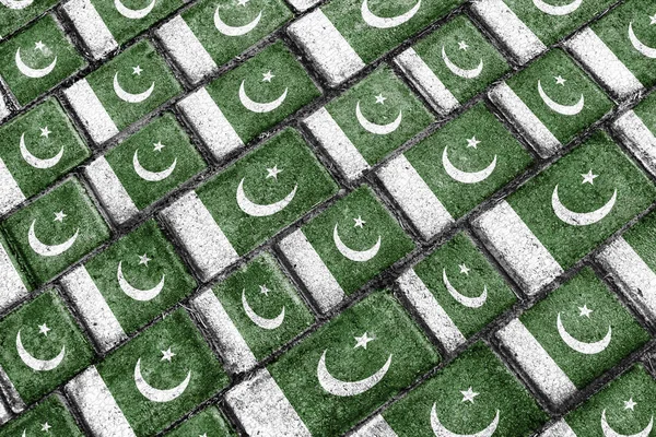 Pakistan flagga Urban Grunge mönster — Stockfoto