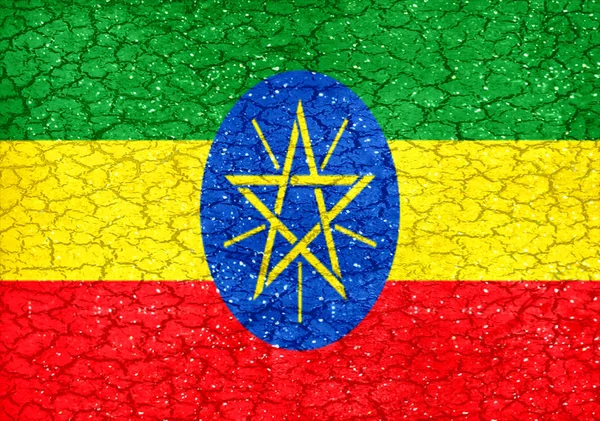 Σημαία της Αιθιοπίας grunge — Φωτογραφία Αρχείου