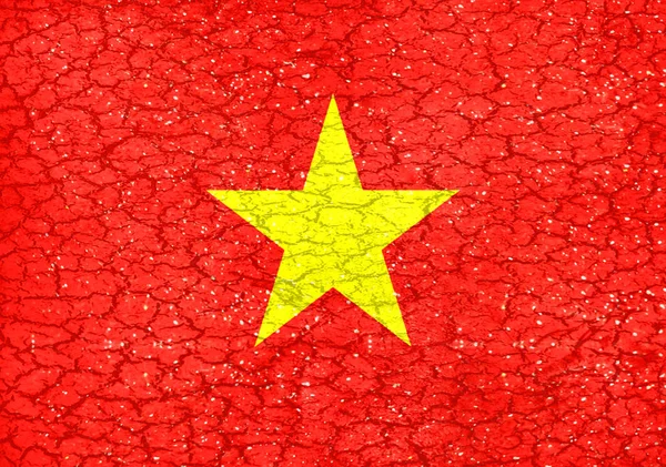 Drapeau national style Grunge du Vietnam — Photo