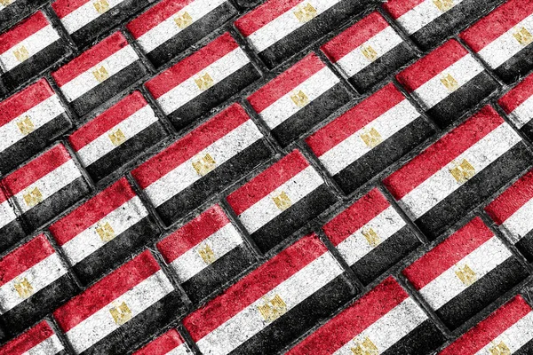 Egypten flagga Urban Grunge mönster — Stockfoto