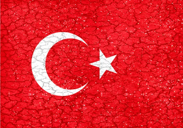 Grunge tarzı Türkiye ulusal bayrak — Stok fotoğraf