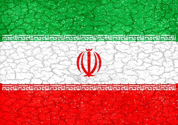 Iran grunge flagga — Stockfoto