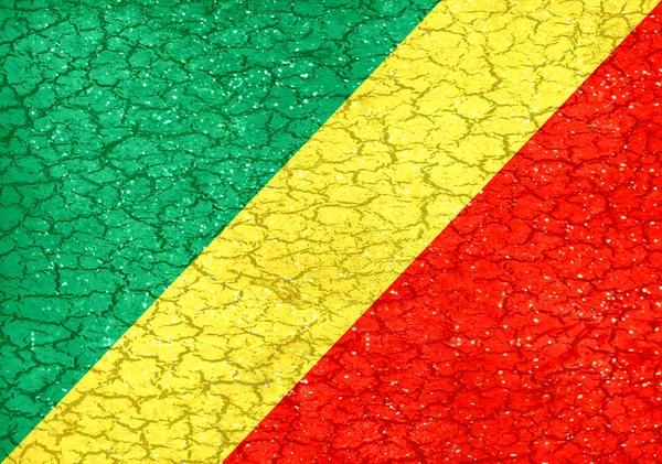 Grunge ύφος Κογκό εθνική σημαία — Φωτογραφία Αρχείου