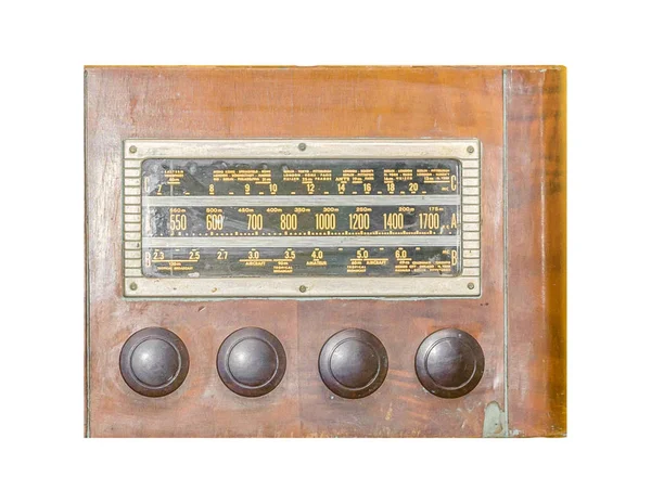 Front View Old Radio Isolated — Stock Photo, Image