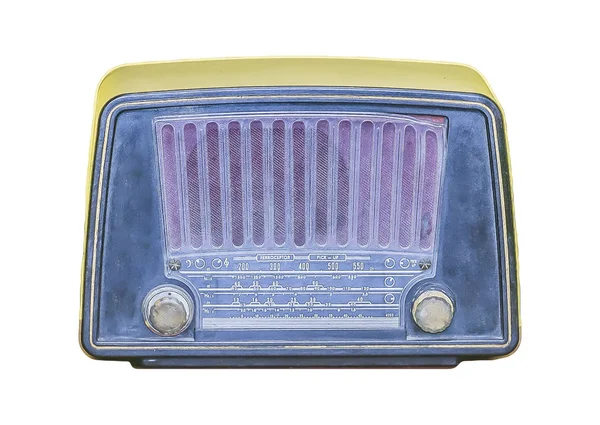 Front View Old Radio Isolated — Stock Photo, Image