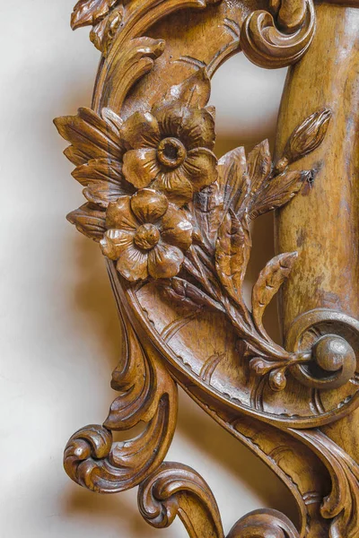 Ritratto in legno decorato Cornice Primo piano — Foto Stock