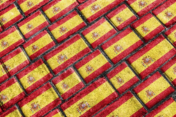 Espanha Bandeira Urban Grunge Pattern — Fotografia de Stock