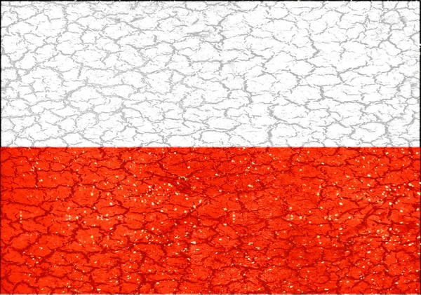 Lengyelország grunge zászló — Stock Fotó