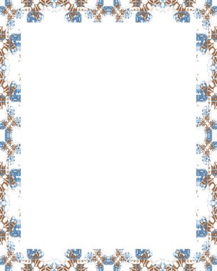 Bir şekilde dekore edilmiş kenarlıklı beyaz çerçeve