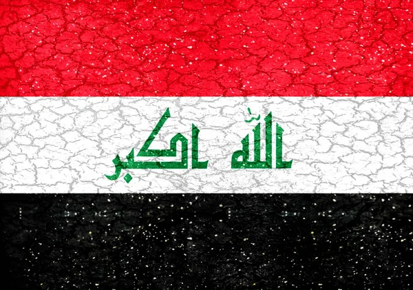 Irak Grunge Style National Flag — Stock Photo, Image