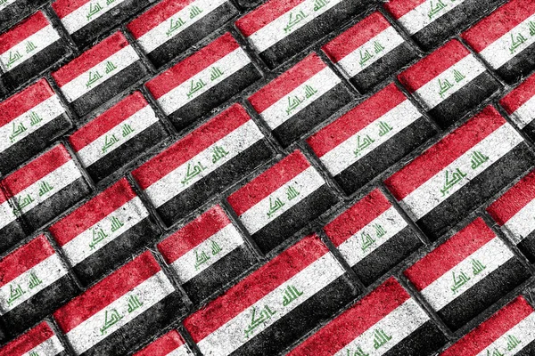 Irak flagga Urban Grunge mönster — Stockfoto