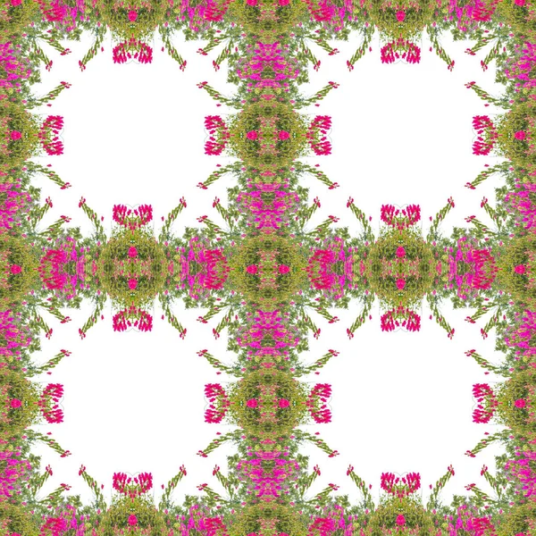 Stlylized květinová koláž mozaika vzorek — Stock fotografie