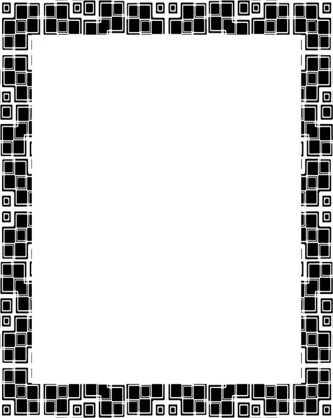 Quadro branco com bordas decoradas — Fotografia de Stock