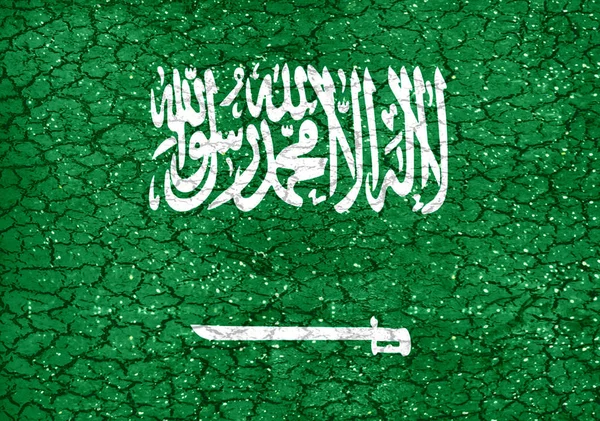 Saudiarabien Grunge stil flagga — Stockfoto