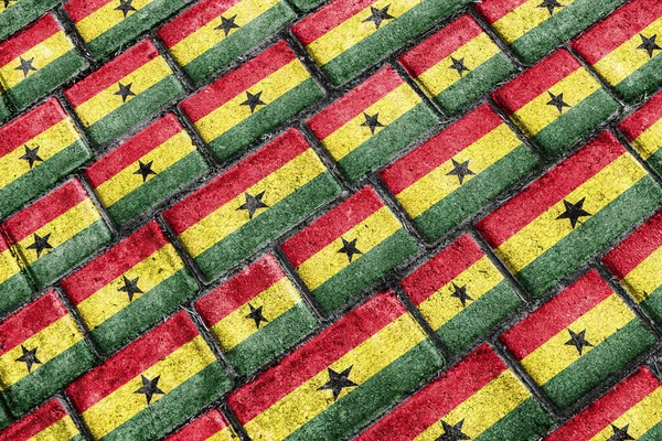 Ghana Bandiera Urban Grunge Pattern — Foto Stock